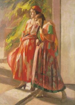 Dos Mujeres Artwork by Fernando Alvarez Sotomayor