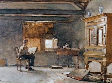 The Artist's Studio Artwork by Johan Hendrik Weissenbruch