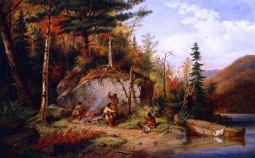 Canadian Autumn, View on the Road to Lake St. John Artwork by Cornelius Krieghoff