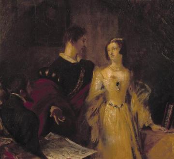 Lady Jane Grey Prevailed on to Accept the Crown Artwork by Charles Robert Leslie