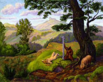Saint Anthony and His Pig Artwork by Paul Ranson