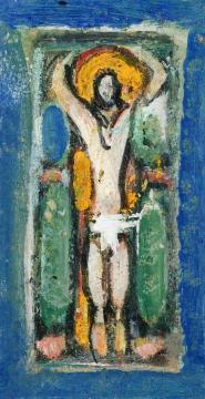 The Way of the Cross I, Crist at the Column (study) Artwork by Georges Rouault