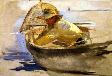 The Return from Fishing (study) Artwork by Joaquin Sorolla y Bastida