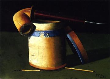 Still Life With A Pipe Artwork by John Frederick Peto