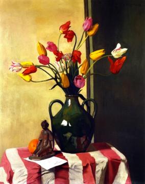 Tulips And A Statuette By Maillol Artwork by Felix Vallotton