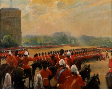 Trooping The Colour Before King Edward Vii Artwork by Jacques Emile Blanche