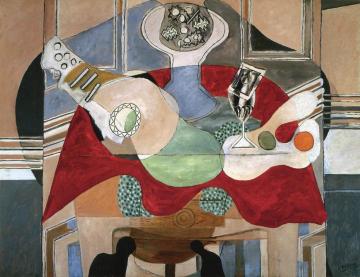 The Red Tablecloth Artwork by Georges Braque