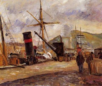 Steamboats Artwork by Camille Pissarro