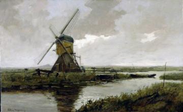 Landscape With A Mill Artwork by Johan Hendrik Weissenbruch
