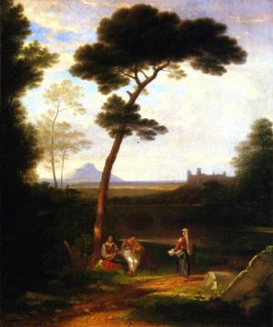 Italian Landscape Artwork by Washington Allston