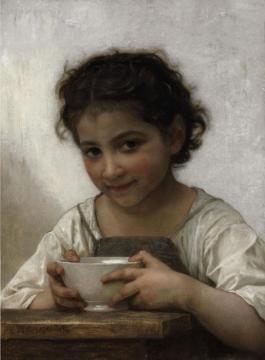 Girl eating porridge Artwork by William Adolphe Bouguereau