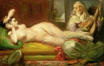 Reclining Odalisque Artwork by Theodore Chasseriau