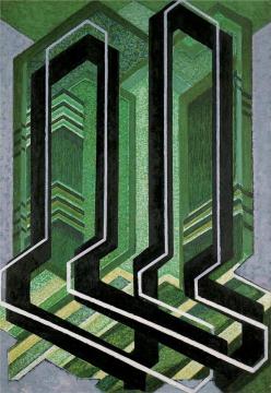 Diagonal Planes Artwork by Frantisek Kupka