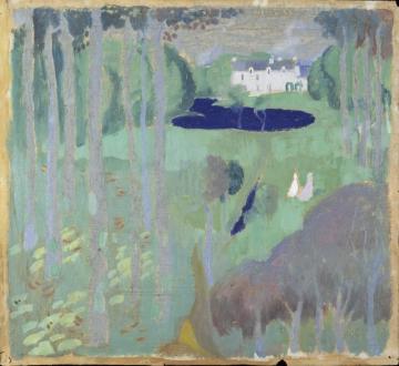 Residence With A Pond Artwork by Maurice Denis