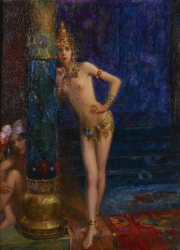 Two Dancers Artwork by Gaston Bussiere