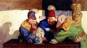 Headpiece Illustration: 'the Unwrit Dogma' Artwork by Newell Convers (N.C.) Wyeth