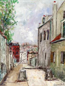 Rue Du Mont Denis In Montmartre Artwork by Maurice Utrillo