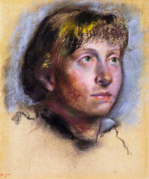 Woman's Head Artwork by Edgar Degas