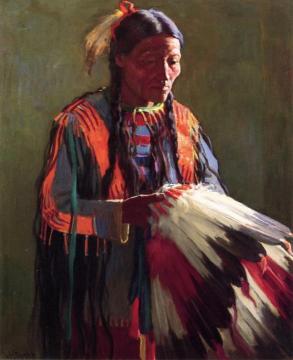 White Weasel Artwork by Joseph Henry Sharp