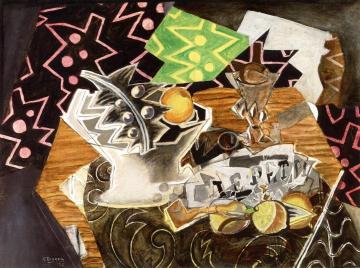 Still LIfe with Fruit Dish Artwork by Georges Braque
