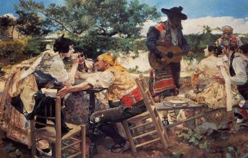 Valencian Scene Artwork by Joaquin Sorolla y Bastida
