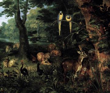 Paradise (detail) Artwork by Jan Brueghel the Younger