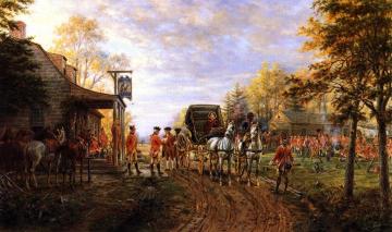 Passing the Outposts on the Old Kingsbridge Road Artwork by Edward Lamson Henry
