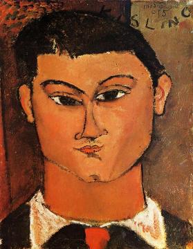 Portrait of Moise Kisling Artwork by Amedeo Modigliani