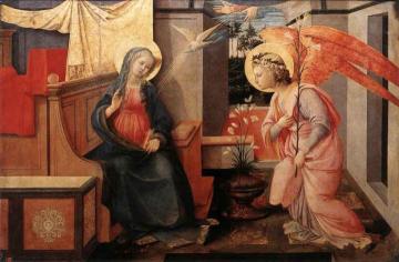 Annunciation Artwork by Fra Filippo Lippi