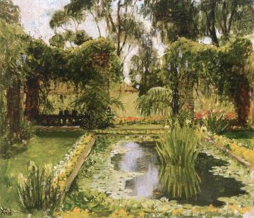 Garden in Santa Barbara, California Artwork by Anna Mary Richards Brewster