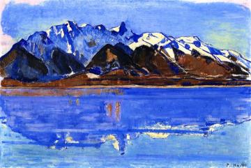 Lake Thun with Stockhorn Mountain Chain Artwork by Ferdinand Hodler