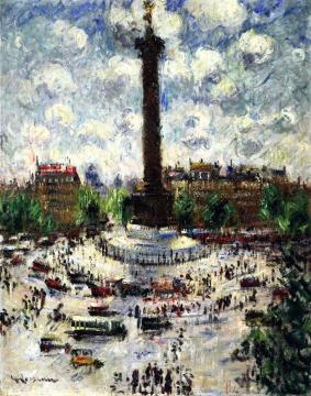 Place de la Bastille Artwork by Gustave Loiseau