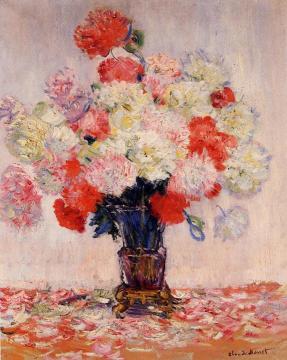 Vase Of Peonies Artwork by Claude Oscar Monet