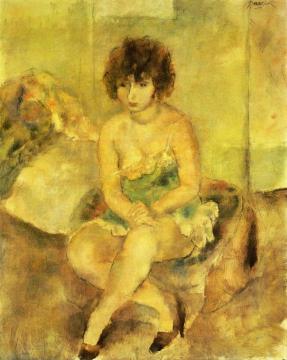Portrait of Lucy Krohg Artwork by Jules Pascin