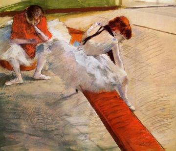 Dancers Resting Artwork by Edgar Degas