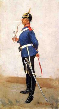 Infantry Officer, Full Dress Artwork by Frederic Remington