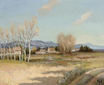 Sarthe At Moranes Artwork by Marcel Dyf