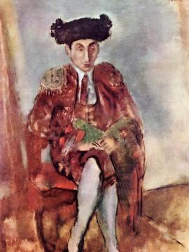 Alfred Flechtheim Dresses as a Toreador Artwork by Jules Pascin