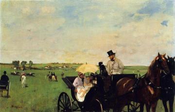 A Carriage At The Races Artwork by Edgar Degas