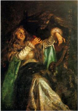 La falconiera Artwork by Giovanni Segantini