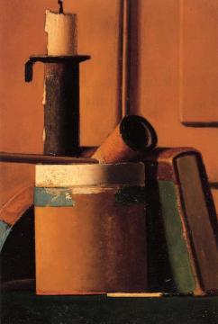Still Life With Candlestick, Pipe And Book Artwork by John Frederick Peto