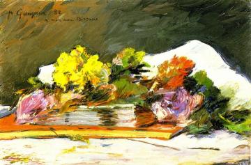 Flowers and Books Artwork by Paul Gauguin