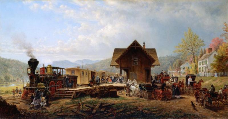 The 9:45 A.m. Accommodation, Stratford, Connecticut Artwork by Edward Lamson Henry