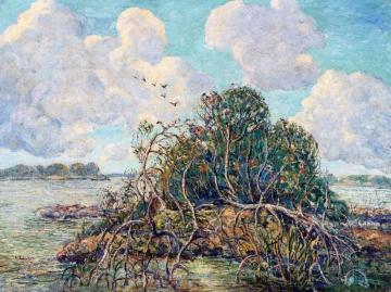Drifting Clouds, Florida Artwork by Ernest Lawson