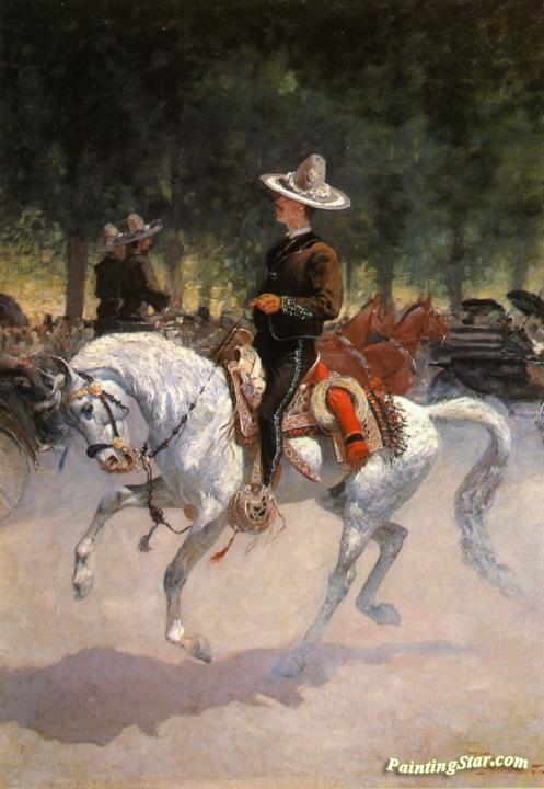 A Dandy on the Paseo de la Reforma, Mexico City Artwork by Frederic Remington