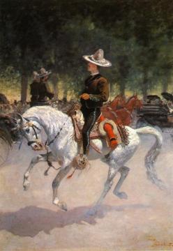 A Dandy on the Paseo de la Reforma, Mexico City Artwork by Frederic Remington