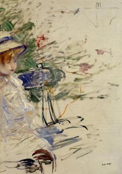 Little Girl in a Garden Artwork by Berthe Morisot