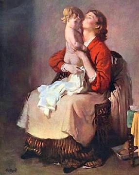 Lady Orpen and Child Artwork by Sir William Orpen