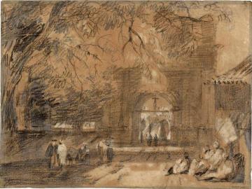 Aosta, The Arch of Augustus From the Via Sant' Anselmo Artwork by Joseph Mallord William Turner