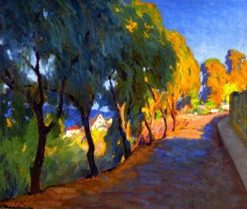 Along Linda Vista Artwork by Jean Mannheim